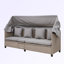 Ensemble de conversation modulaire en rotin avec coussins 4 pièces Shelbyville-673372604