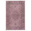 Tapis moderne en laine 5,5 x 8,4 pi. Fabriqué à la main en Turquie. Tapis de salon rose