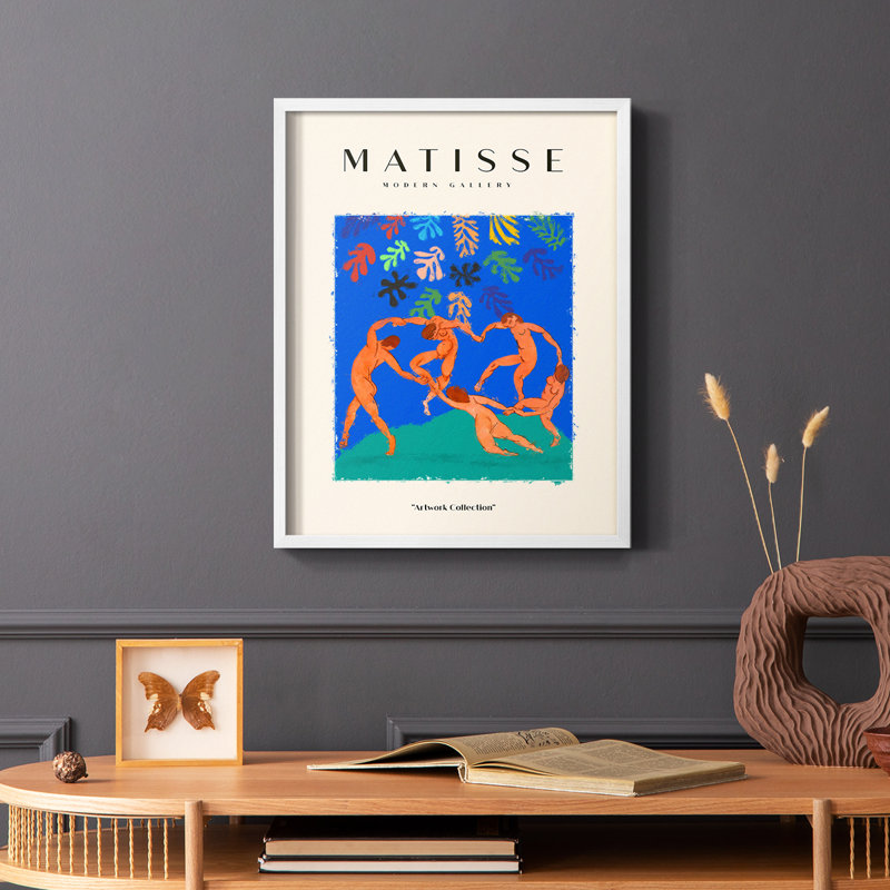 Matisse CX, reproduction encadrée - bois massif, Blanc, H 28 po x l 22 po