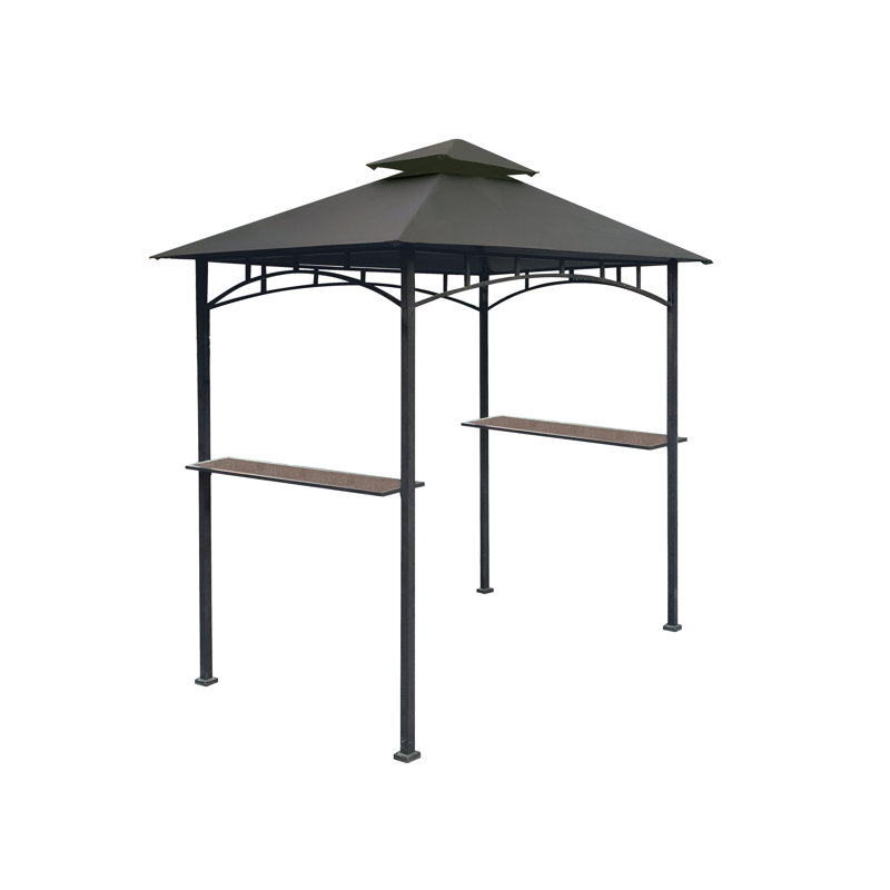 Auvent de remplacement APEX GARDEN pour pavillon de jardin à barbecue à deux niveaux 8 pi x 5 pi # L-GG001PST-F, gris