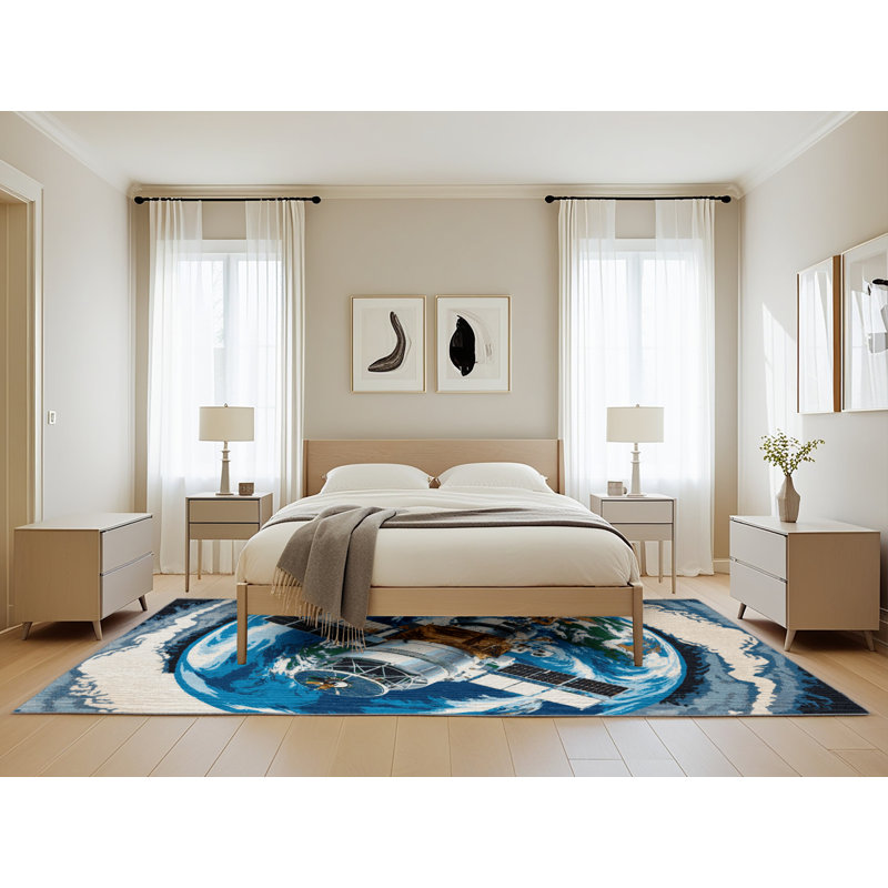 Tapis brun lavable à la machine, Rectangle de 5 pi x 8 pi