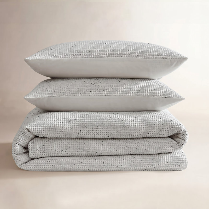 Ensemble de housse de couette en coton, Housse de couette pour grand lit et 2 taies décor