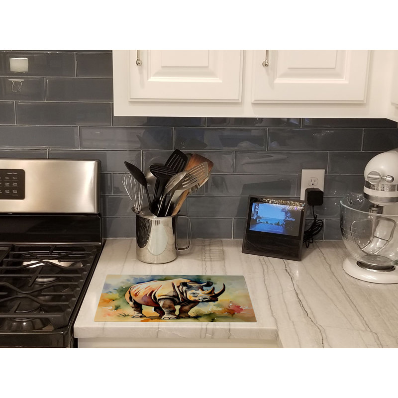 Rhinoceros Glass Cutting Board Large