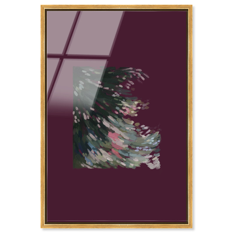 Falling Delicately Print, 25"H x 37"W, Gold Floater Frame