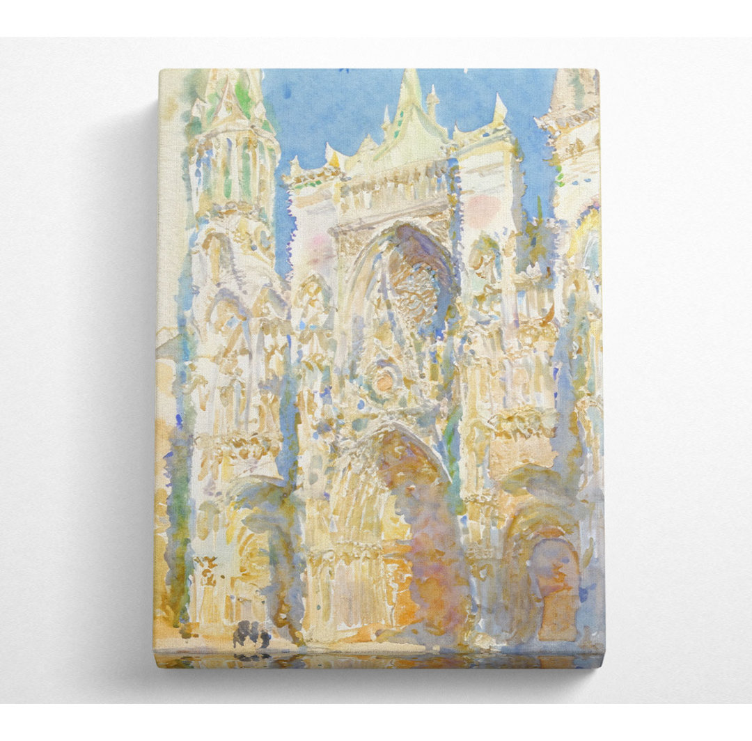 Monet Kathedrale von Rouen im Sonnenlicht - Leinwanddrucke auf Leinwand