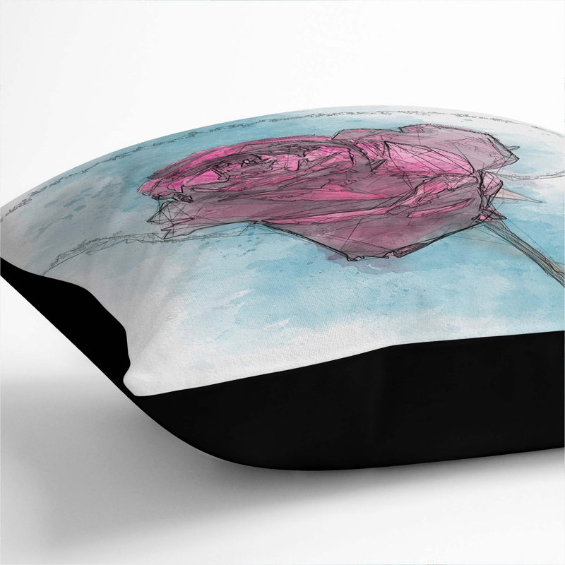 Square Throw Cushion, Black, 40cm H x 40cm W x 15cm D