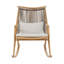 Ensemble de 2 chaises berçantes en fer et rotin PE assortis