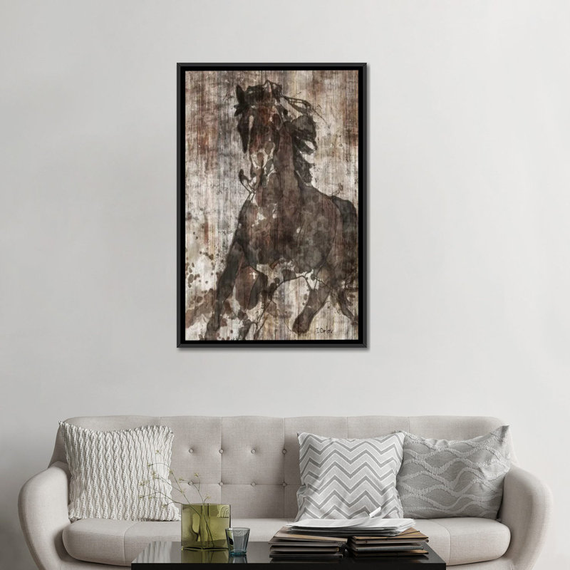 Cheval au galop par Irena Orlov - reproduction d'art sur toile tendue, H 12 po x l 8 po x P 0,75 po, Toile tendue
