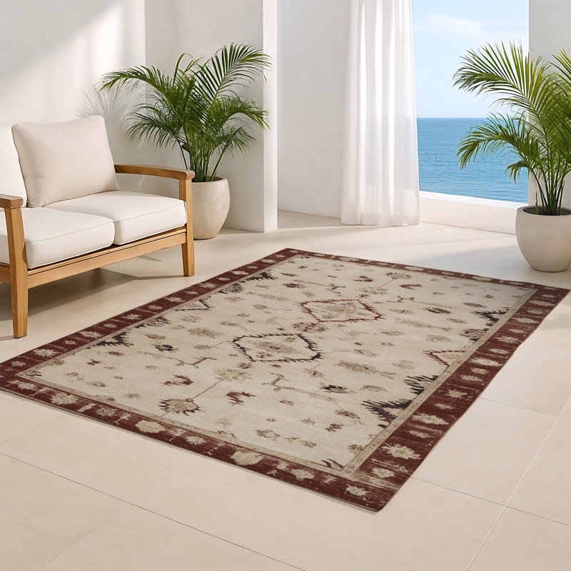 Tapis d'intérieur et d'extérieur surteint beige, Rectangulaire 2 pi x 3 pi