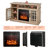 Ripley Unfinished TV Stand for TVs up to 55" with Fireplace Included-921017060