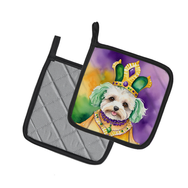 Paire de poignées Maltipoo King of Mardi Gras
