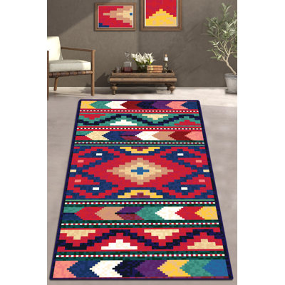 Premium 100% Polyester Area Rug, 39.4 x 62.9 Inches | Antibacterial & Non-Slip Underside, 0.4 in Pile Height | Machine Washable, Perfect for Living Room or Bedroom | Soft, Durable, Easy Care Design