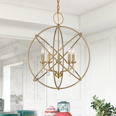Auberta 5 - Light Dimmable Globe Chandelier
