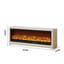Console 62 po avec foyer électrique en bois massif blanc-1488837677-1488837678
