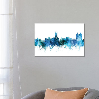Stoke On Trent, England Skyline by Michael Tompsett - Wrapped Canvas Gallery-Wrapped Canvas Giclée