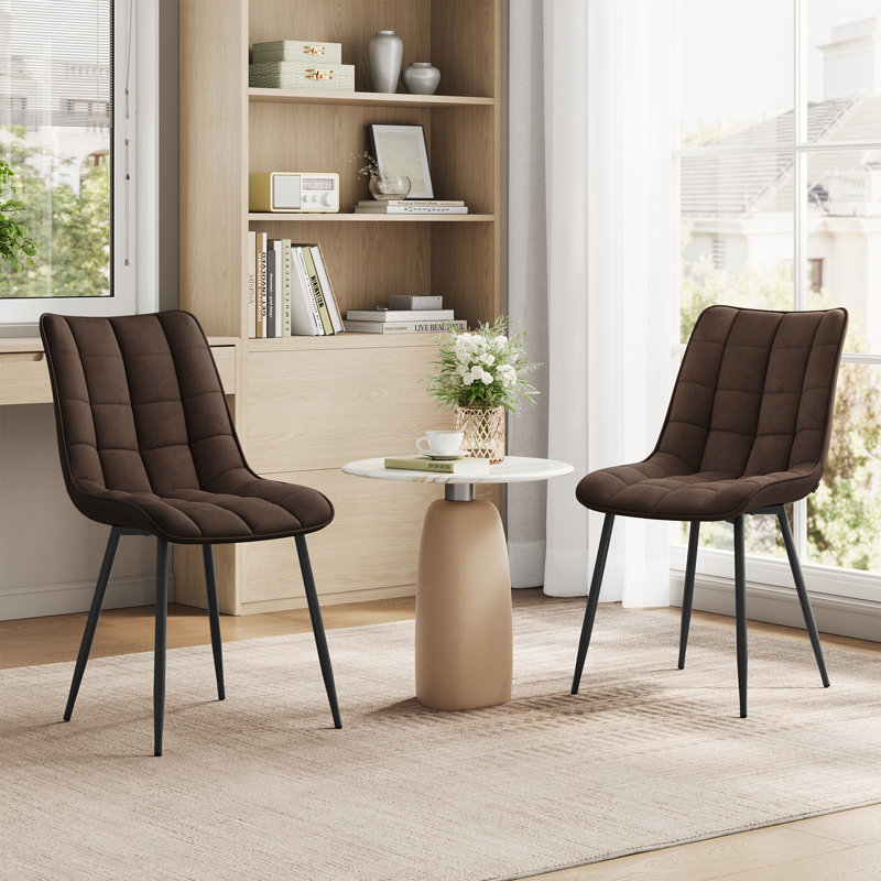 Vassar 46.5cm H Upholstered Side Chair, Dark Brown