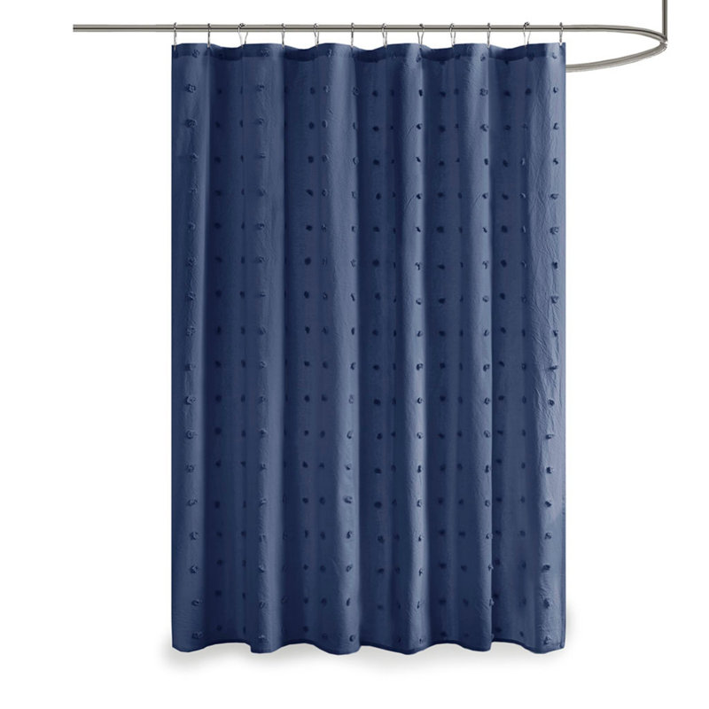 Rideau de douche moderne pour salle de bain, Bleu, 70 po x 72 po