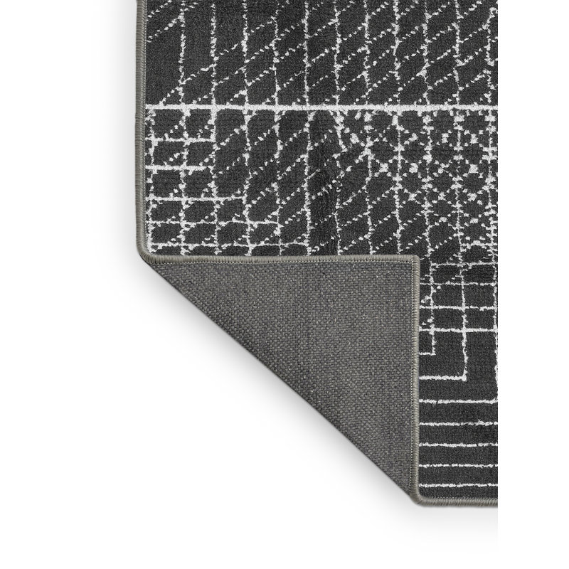 Tapis oriental gris tissé à la machine Caelahn, Rectangle de 5 pi x 8 pi
