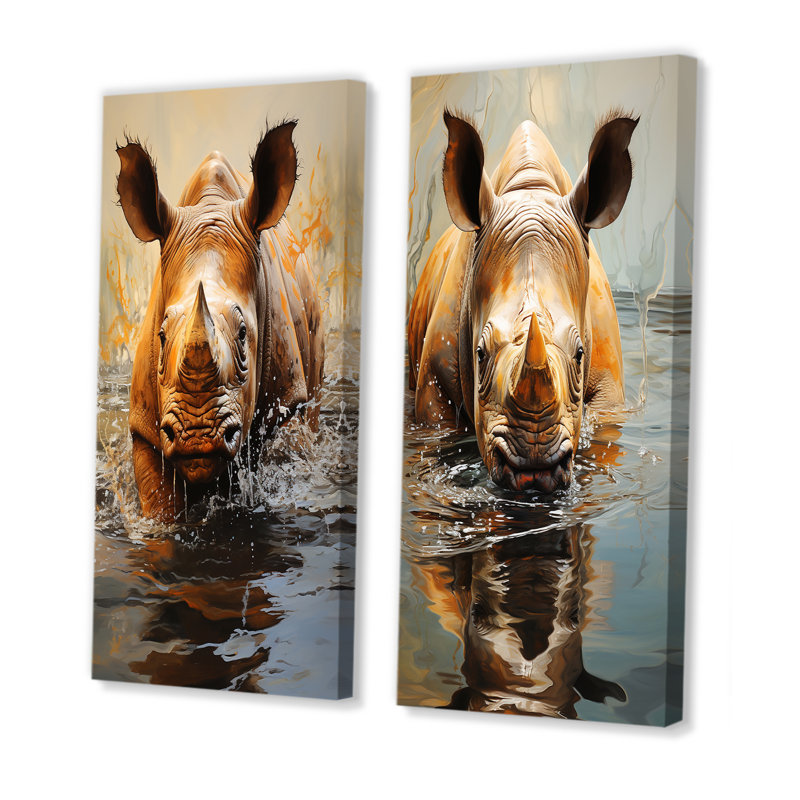 Ensemble de salon rhinocéros Rhino, H 32 po x l 33 po, Toile tendue