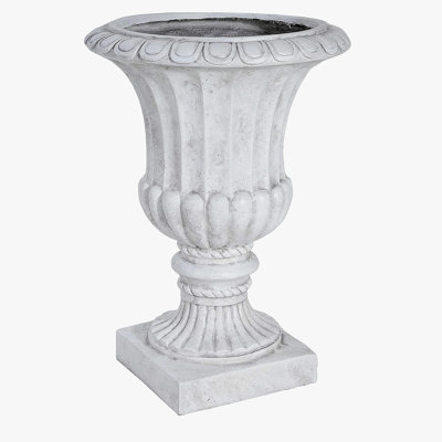 Outdoor Garden Urn Planter, Antique White