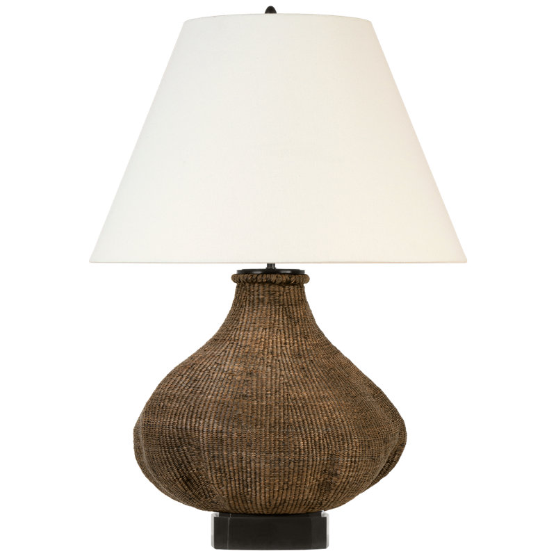 Tahiti 32" Table Lamp in Smoke with Linen Shade