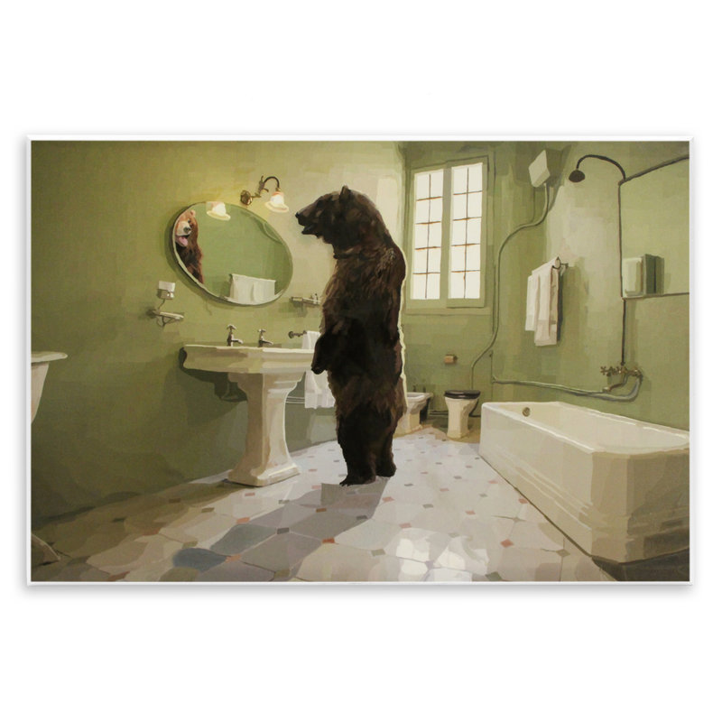 Plaque murale pour salle de bain «The Houseguest» par Keith Thomson, H 10 po x l 15 po