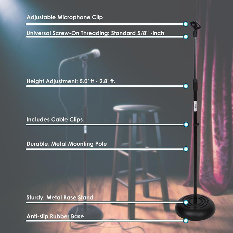60'' Adjustable Height Speaker Stand