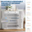 Armoire de rangement pour chaussures avec 6 tablettes réglables et 2 tiroirs