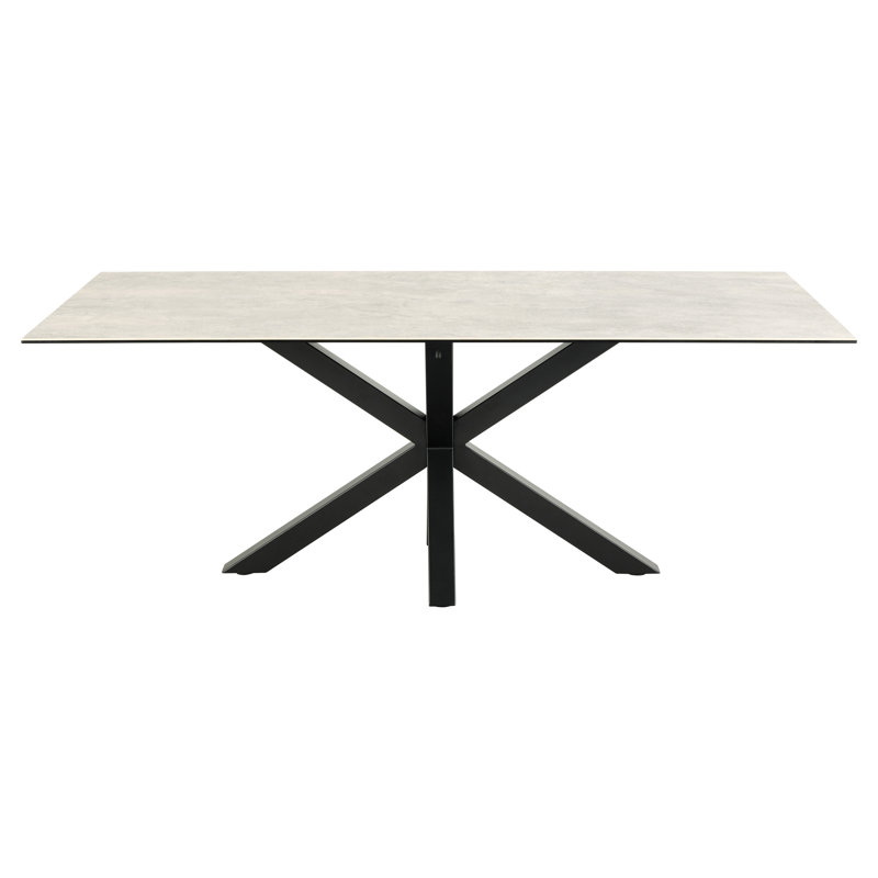 Leilani Metal Base Dining Table, Grey