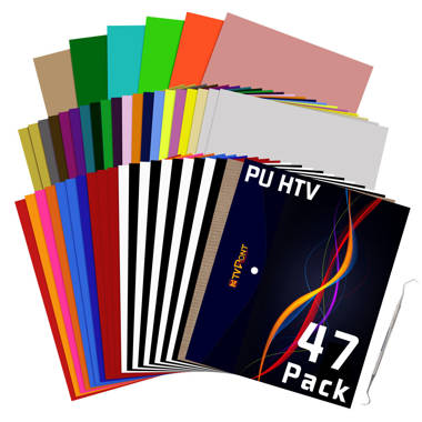 Heat Transfer Vinyl Roll - 24 x50ft. PU Vinyl HTV Iron on Vinyl Easy to  Cut