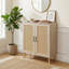 Armoire à chaussures Boho en rotin à 5 niveaux avec 3 tablettes réglables amovibles pour l'organisation du vestibule dans l'entrée