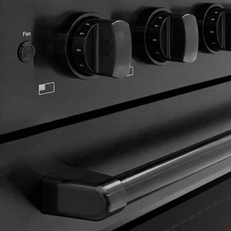 ZLINE Autograph 30 in. Paramount Induction Range with 4 Element Cooktop & Matte Black Accents, Black Stainless Steel