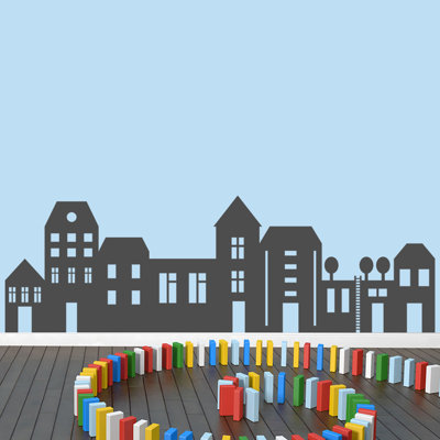 Ensemble de décalcomanie murale little city
