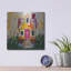 Art mural luxueux en métal «The Yellow Cottage» par Carrie Sharp, 12 po x 12 po-114799778