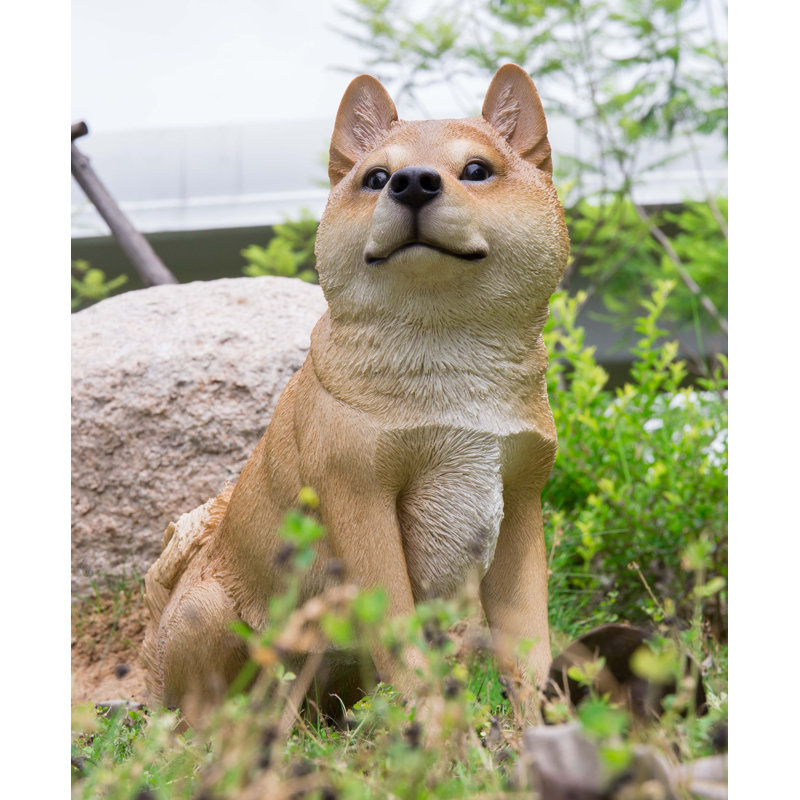 Statue Shiba Inu assise