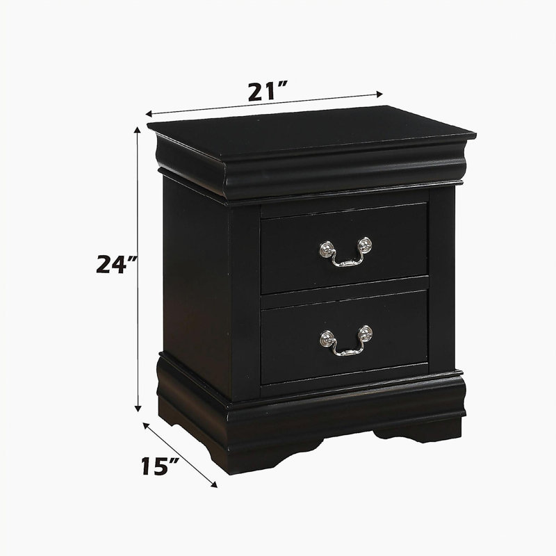 Table de chevet Louis Philippe, Black
