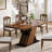 Wolbach 55-Inch Rectangle Dining Table for 4, Farmhouse Kitchen Table for Small Spaces-1123556801