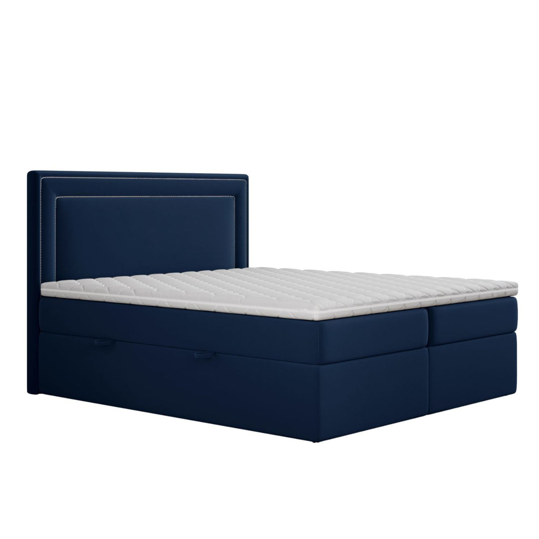 Boxspringbett Boretti mit Topper und Stauraum