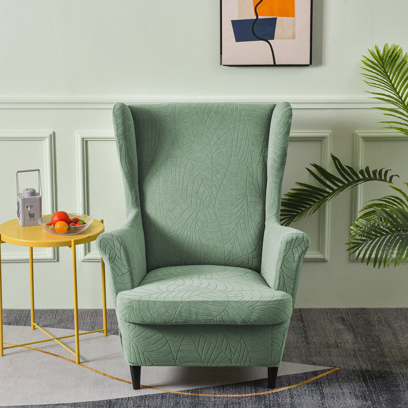 T-Cushion Wingback Slipcover, Army Green