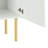 Geovanna Modern Luxury Sideboard Cabinet  Particle Board & MDF with Gold Metal Legs, Adjustable Shelves-361183779
