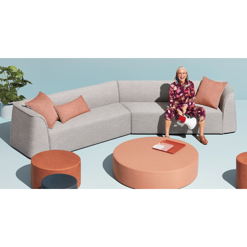 Thataway Sectional, 29" H x 126" W x 53" D, Tofte Navy Polyester Blend