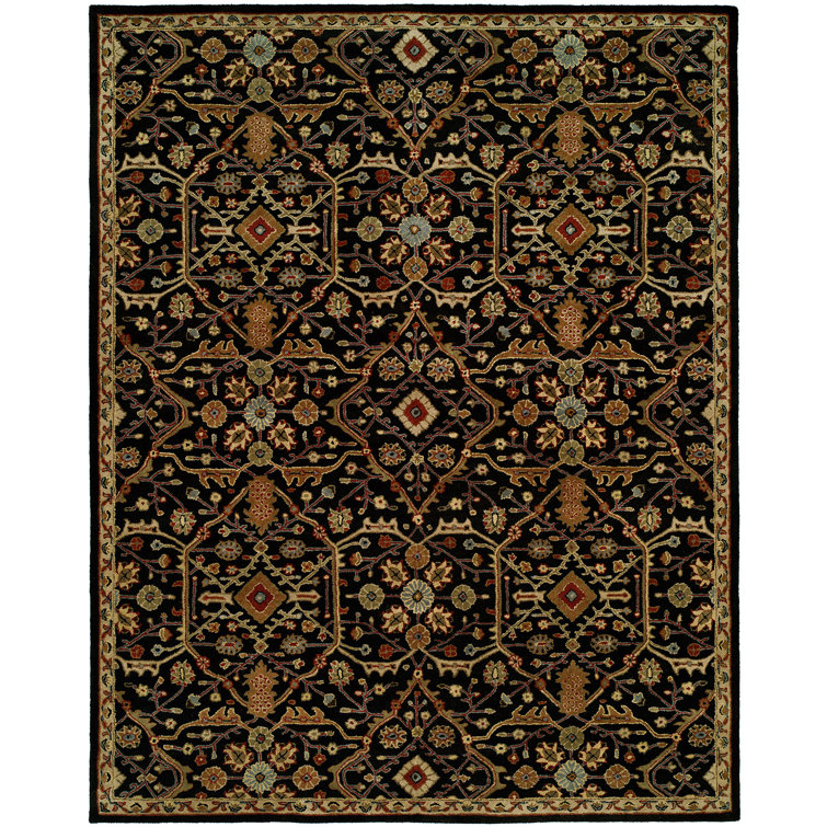 Oriental Area Rug in Black