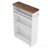 20" Slim Storage Cart – 4-Tier Narrow Rolling Kitchen Utility Cart with Wheels & Handle, Skinny Laundry Room Organizer, Slide Out Pantry Shelf for Small Spaces, Bathroom – Brown & White Finish-1944218403