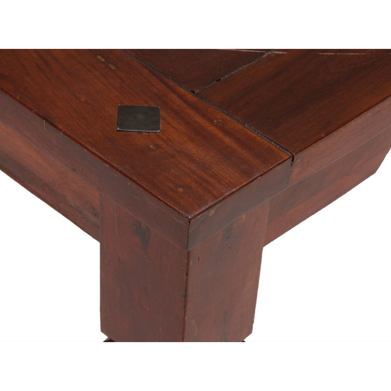 Eccles Solid Wood Four Leg Coffee Table, Brown