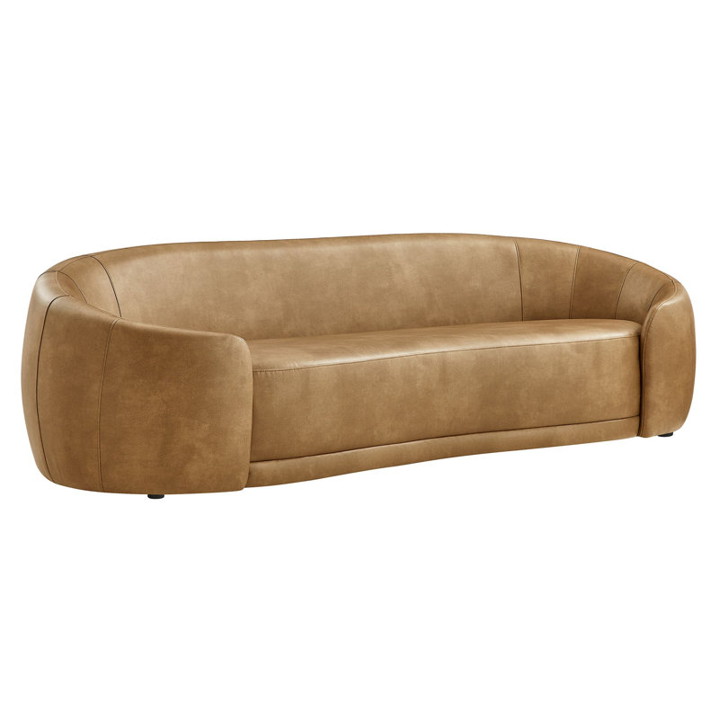 Upholstered 97 " Full Grain Leather Sofa