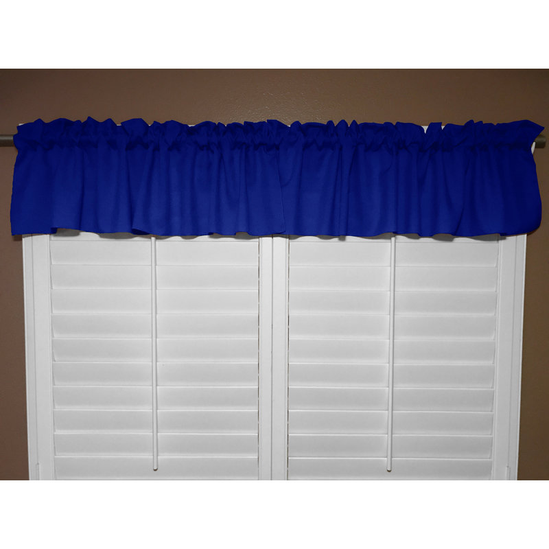 Cantonnière sur mesure l 58 po Pastorella, L 58 po x L 20 po, Bleu royal