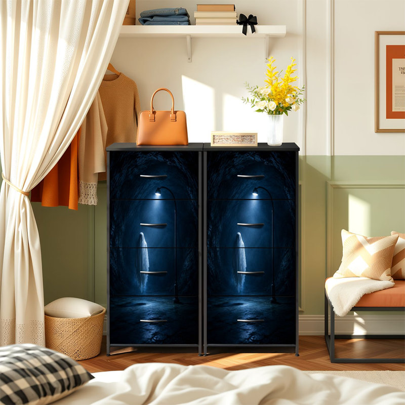Commode de rangement verticale 4 tiroirs Ghost