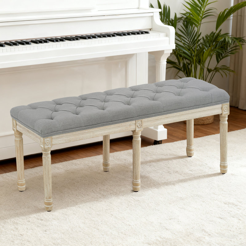 Boswick Bench, Light Gray, 57.7"