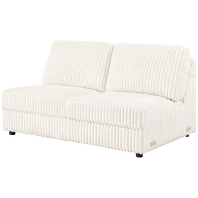 Tagen Upholstered Armless Loveseat Ivory