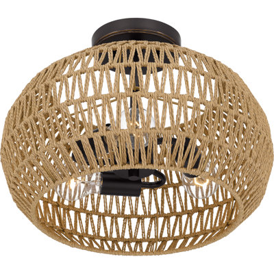 Angella Fabric Semi Flush Mount
